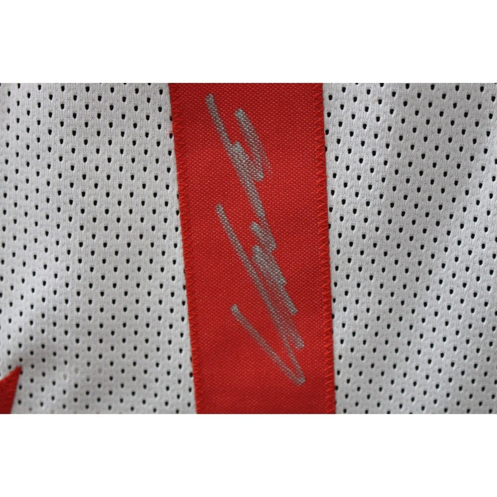 Dominique Wilkins Autographed Pro Style White  Jersey Beckett Witness 49741