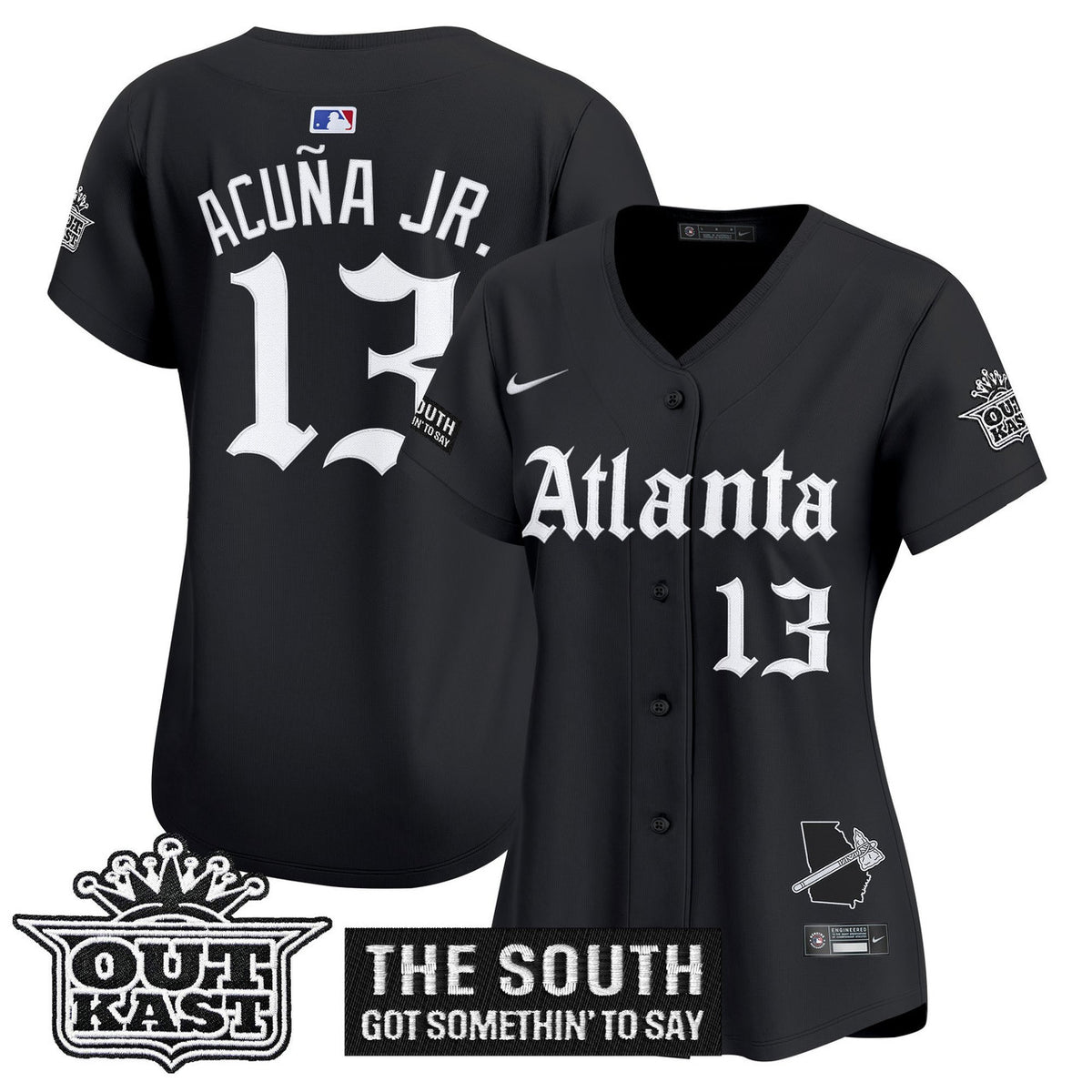 Atlanta Braves Women Gothic South X Outkast Edition Vapor Premier Limited Jersey
