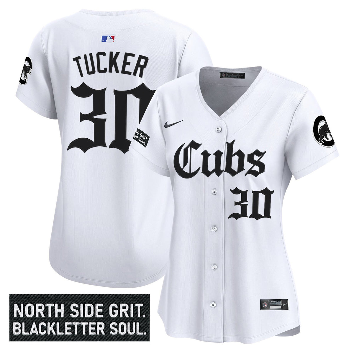 Chicago Cubs Women Gothic North Side Edition Vapor Premier Limited Jersey