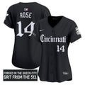 Queen City #44 Cincinnati Reds Women Gothic Edition Vapor Premier Limited Jersey