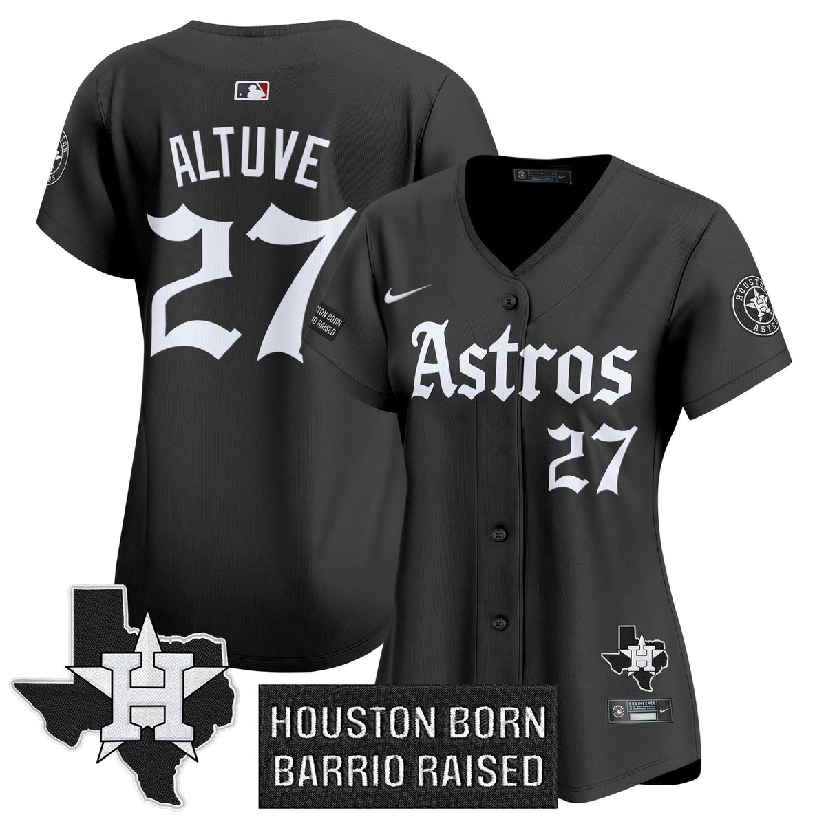 Houston Astros Women Gothic Edition Vapor Premier Limited Jersey