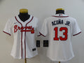 Ronald Acuna Jr #13 Atlanta Braves Nike Womens Limited Cool Base Jersey - White
