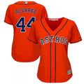 Yordan Alvarez #44 Houston Astros Majestic Womens Authentic Cool Base Alternate Orangejersey Jersey