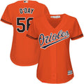 Darren Oday #56 Baltimore Orioles Majestic Womens Limited Cool Base Jersey - Orange