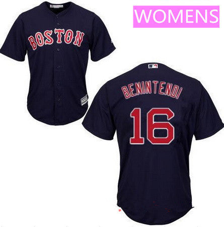 Andrew Benintendi #16 Boston Red Sox Majestic Womens Alternate Limited Cool Base Jersey - Navy Blue