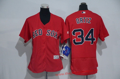 David Ortiz #34 Boston Red Sox Womens 2016 Flexbase Limited Baseball Jersey - Orange