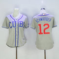 Kyle Schwarber #12 Chicago Cubs Majestic Womens Cubs Limited Cool Base Jersey - Gray