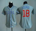 Ben Zobrist #18 Chicago Cubs Majestic Womens Cubs Limited Cool Base Jersey - Gray