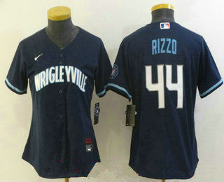 Anthony Rizzo #44 Chicago Cubs Nike Womens 2021 City Connect Limited Cool Base Jersey - Navy Blue
