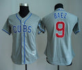 Javier Baez #9 Chicago Cubs Majestic Womens Cubs Limited Cool Base Jersey - Gray