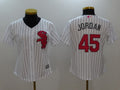 Chicago White Sox #45 Jordan Womens Michael Pink Mothers Day Majestic Limited Cool Base Jersey - White