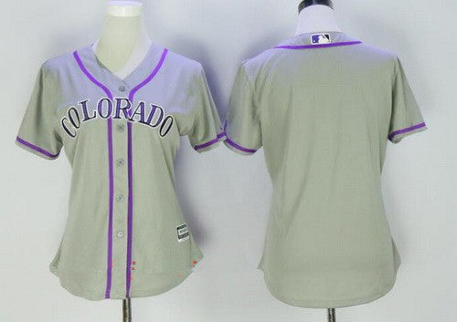 Colorado Rockies Majestic Womens Blank Road Limited Cool Base Jersey - Gray