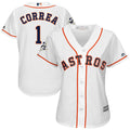 Carlos Correa #1 Houston Astros Womens 2017 Women World Series Bound Limited Cool Base Player Jersey - White
