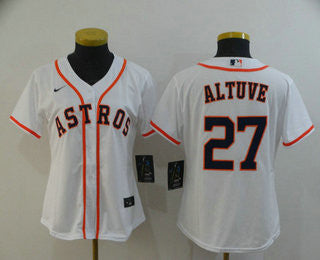 Jose Altuve #27 Houston Astros Nike Womens Limited Cool Base Jersey - White