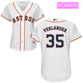 Justin Verlander #35 Houston Astros Majestic Womens Home Limited Cool Base Jersey - White