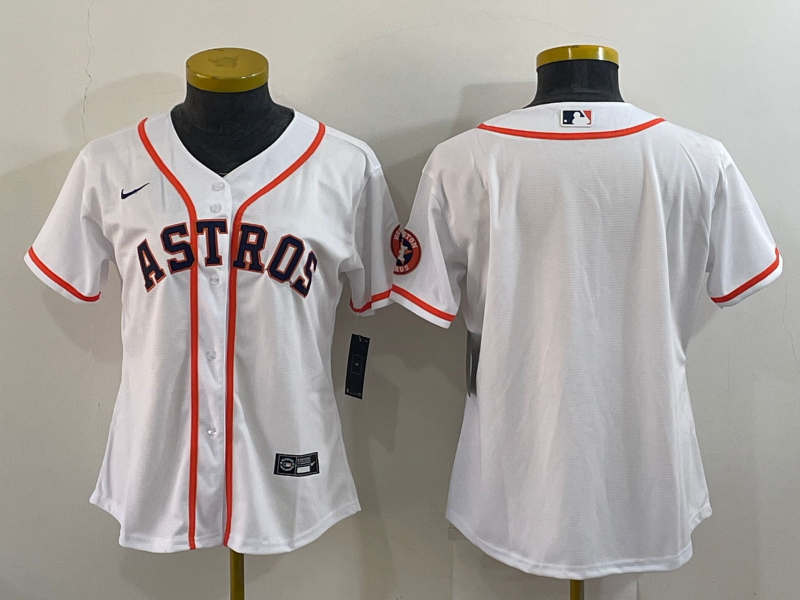 Houston Astros Nike Womens Blank Patch Limited Cool Base Jersey - White