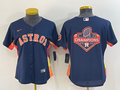 Houston Astros Nike Womens Champions Big Logo Patch Limited Cool Base Jersey - Navy Blue