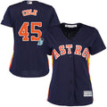 Gerrit Cole #45 Houston Astros Majestic Womens Authentic Alternate Cool Base Jersey - Navy Blue
