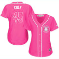 Gerrit Cole #45 Houston Astros Majestic Womens Authentic Fashion Cool Base Jersey - Pink