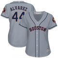 Yordan Alvarez #44 Houston Astros Majestic Womens Limited Cool Base Road Jersey - Gray