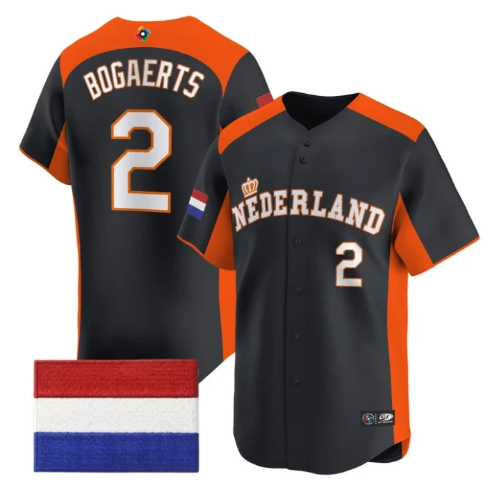 Xander Bogaerts #2 2026 Team Netherlands World Limited Baseball Jersey