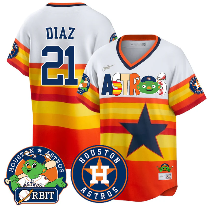 Yainer Diaz #21 Houston Astros Orbit Vapor Premier Limited Coope Jersey