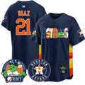 Yainer Diaz #21 Houston Astros Orbit Vapor Premier Limited Jersey - Navy