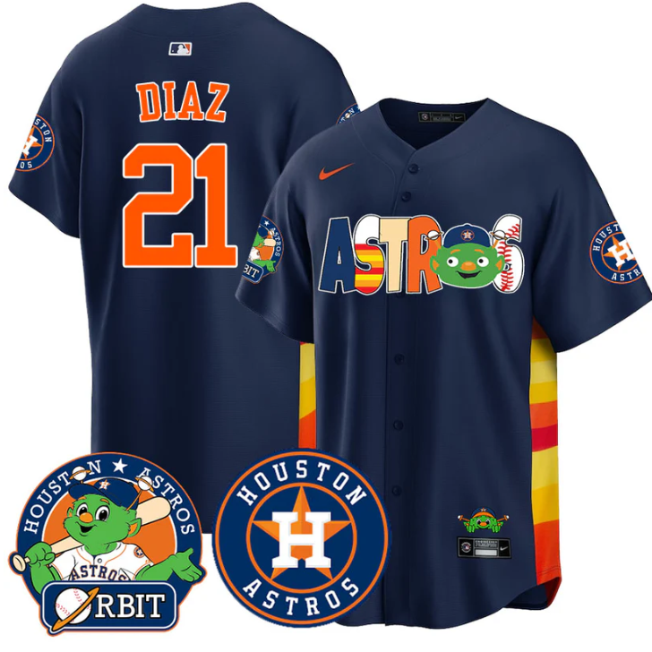 Yainer Diaz #21 Houston Astros Orbit Vapor Premier Limited Jersey - Navy
