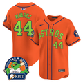 Houston Astros #44 Yordan Lvarez Orbit Patch Vapor Premier Limited V2 Or Jersey