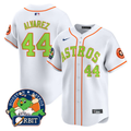 Houston Astros #44 Yordan Lvarez Orbit Patch Vapor Premier Limited V2 Wh Jersey