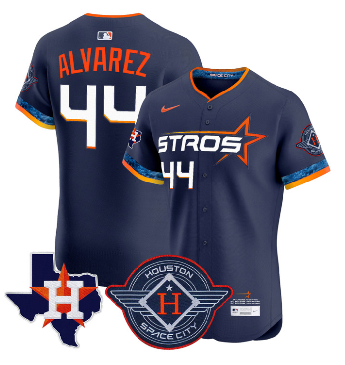 Houston Astros #44 2025 Yordan Lvarez City Connect Texas Patch Premier El Jersey