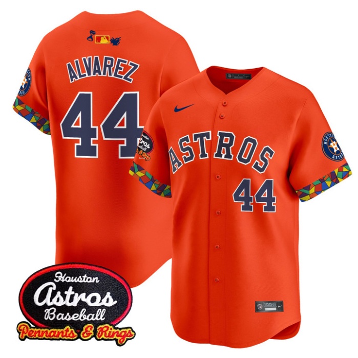 El Tiempo #44 Houston Astros Yordan Lvarez X Cantina Vapor Premier Limite Jersey