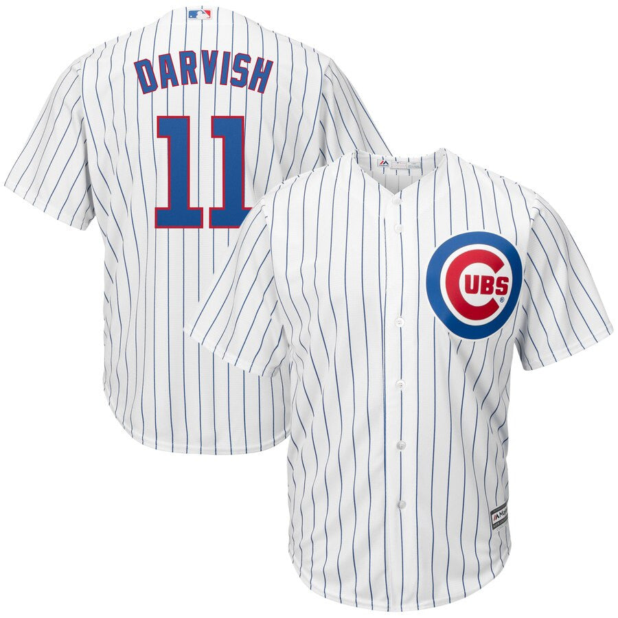Yu Darvish #11 Chicago Cubs Majestic Cool Base Whiteroyal Limited Player Jersey
